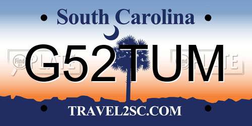 G52TUM South Carolina License Plate