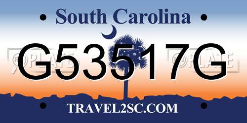 G53517G South Carolina License Plate