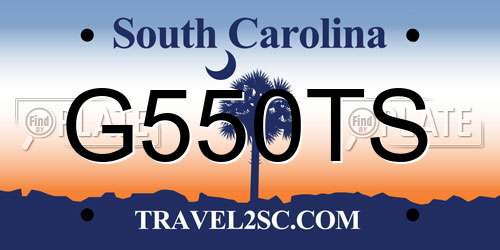 G550TS South Carolina License Plate