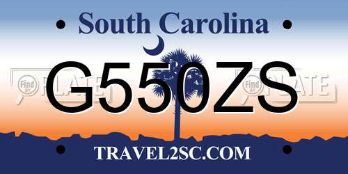 G550ZS South Carolina License Plate