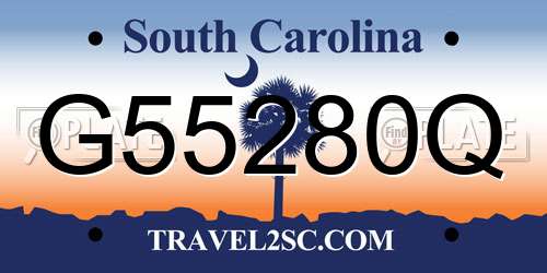 G55280Q South Carolina License Plate
