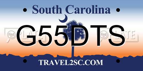 G55DTS South Carolina License Plate