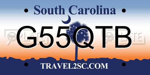 G55QTB South Carolina License Plate