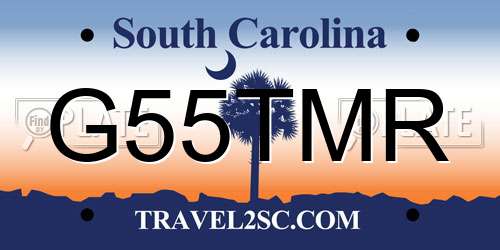 G55TMR South Carolina License Plate