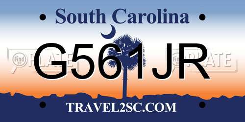 G561JR South Carolina License Plate