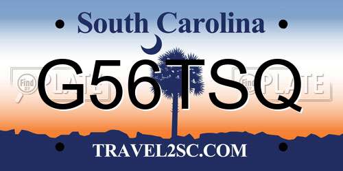 G56TSQ South Carolina License Plate