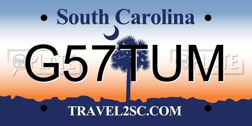 G57TUM South Carolina License Plate