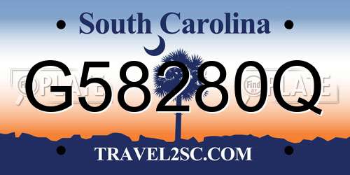 G58280Q South Carolina License Plate