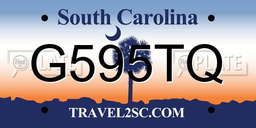 G595TQ South Carolina License Plate