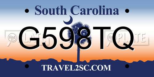 G598TQ South Carolina License Plate