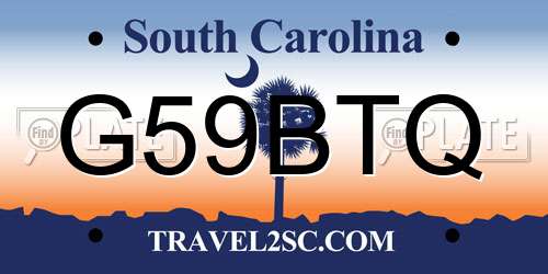 G59BTQ South Carolina License Plate