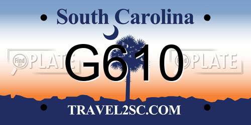G610 South Carolina License Plate
