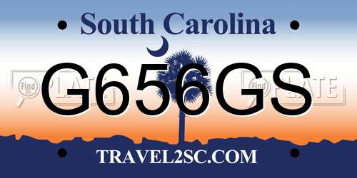 G656GS South Carolina License Plate