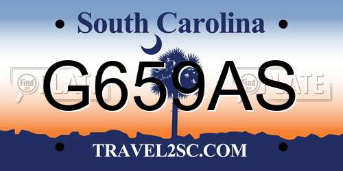G659AS South Carolina License Plate