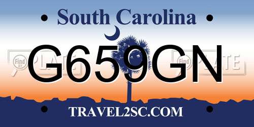 G659GN South Carolina License Plate