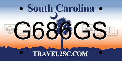 G686GS South Carolina License Plate
