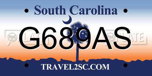 G689AS South Carolina License Plate