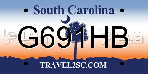 G691HB South Carolina License Plate