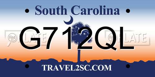G712QL South Carolina License Plate