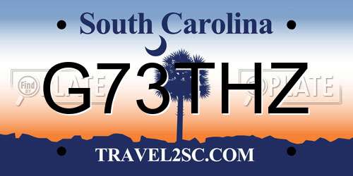 G73THZ South Carolina License Plate