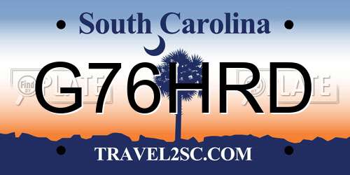 G76HRD South Carolina License Plate
