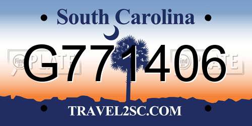 G771406 South Carolina License Plate