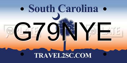 G79NYE South Carolina License Plate