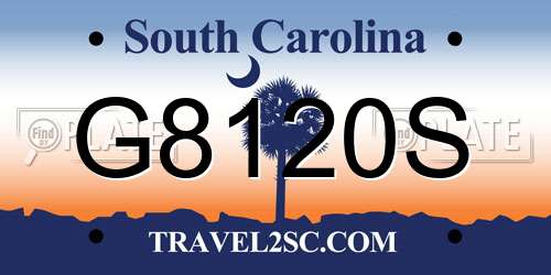 G8120S South Carolina License Plate