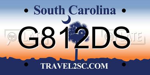 G812DS South Carolina License Plate