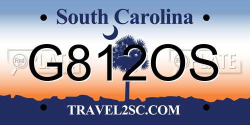 G812OS South Carolina License Plate