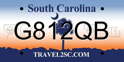 G812QB South Carolina License Plate