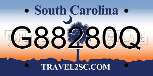 G88280Q South Carolina License Plate