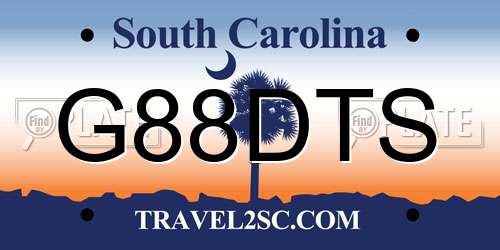 G88DTS South Carolina License Plate