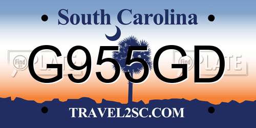 G955GD South Carolina License Plate