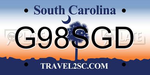 G98SGD South Carolina License Plate