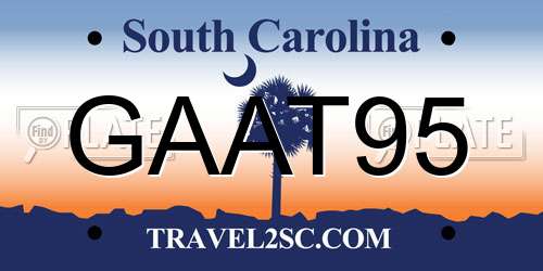 GAAT95 South Carolina License Plate