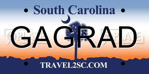 GAGRAD South Carolina License Plate