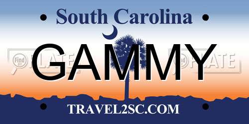 GAMMY South Carolina License Plate