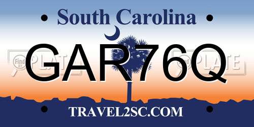 GAR76Q South Carolina License Plate