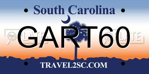 GART60 South Carolina License Plate