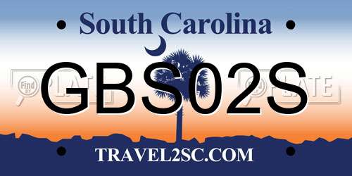 GBS02S South Carolina License Plate