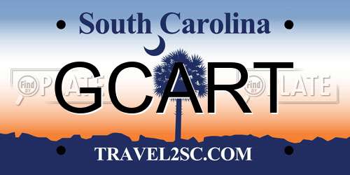GCART South Carolina License Plate