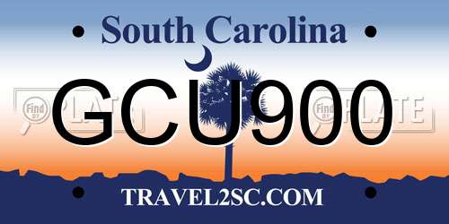 GCU900 South Carolina License Plate