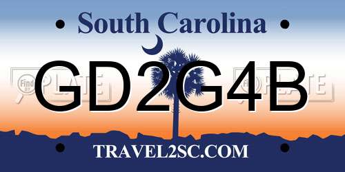 GD2G4B South Carolina License Plate