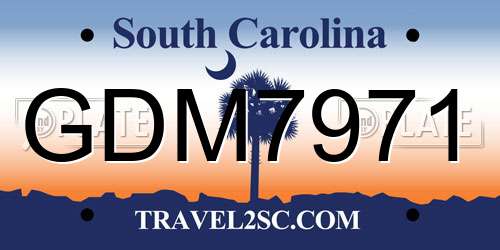 GDM7971 South Carolina License Plate
