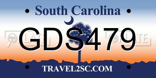 GDS479 South Carolina License Plate