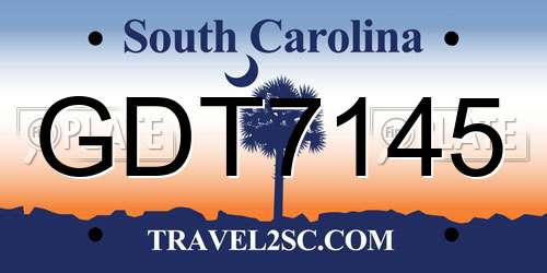 GDT7145 South Carolina License Plate
