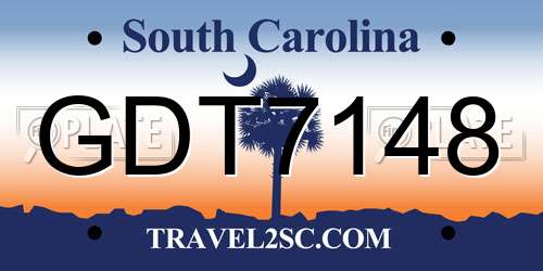 GDT7148 South Carolina License Plate
