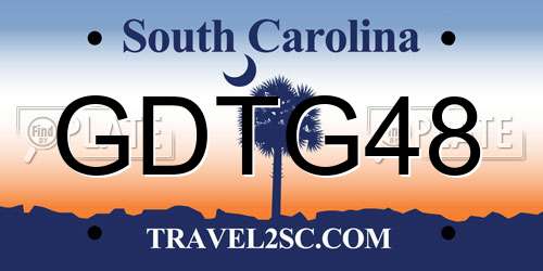 GDTG48 South Carolina License Plate