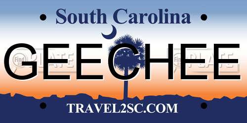 GEECHEE South Carolina License Plate
